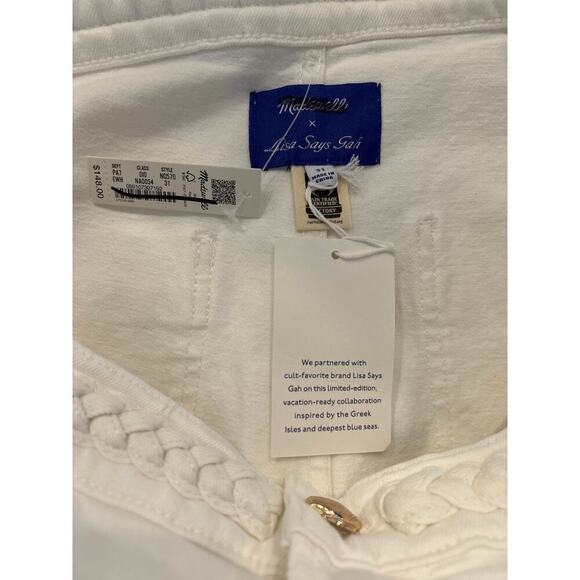 Madewell x Lisa Says Gah The Perfect Vintage Wide-Leg Crop Jean in White Size 31 - Picture 7 of 7